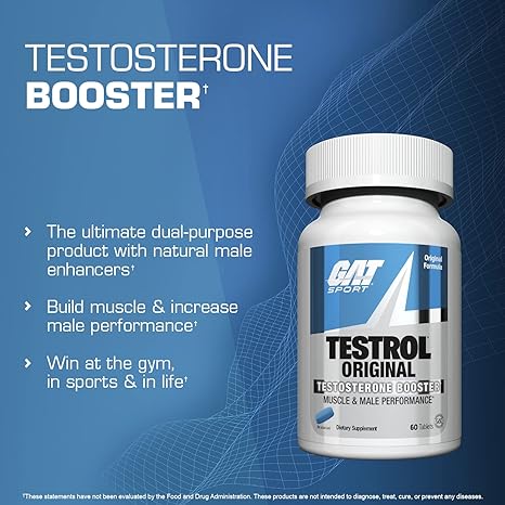 GAT Sport Testrol Original Test Booster | Male Performance, Vitality, Tribulus, Zinc, Magnesium | 60 Capsules