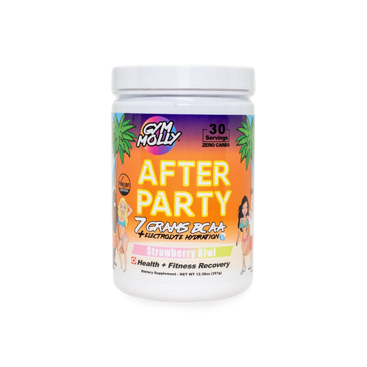 Gym Molly After Party Vegan BCAA Powder - Workout Drink Supplement for Fitness Recovery