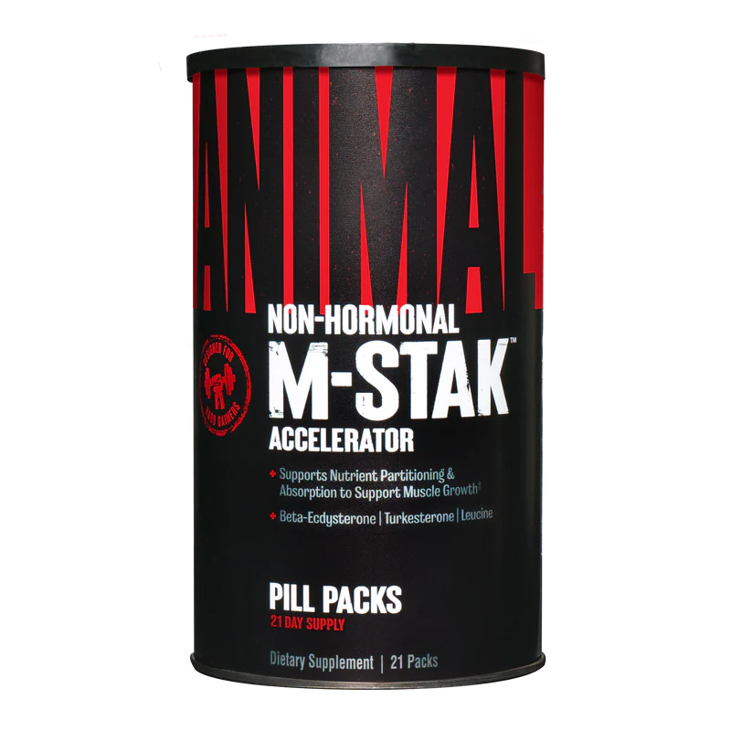 Animal M-Stak - Non-Hormonal Hard Gainers Muscle Building Stack with Energy Complex