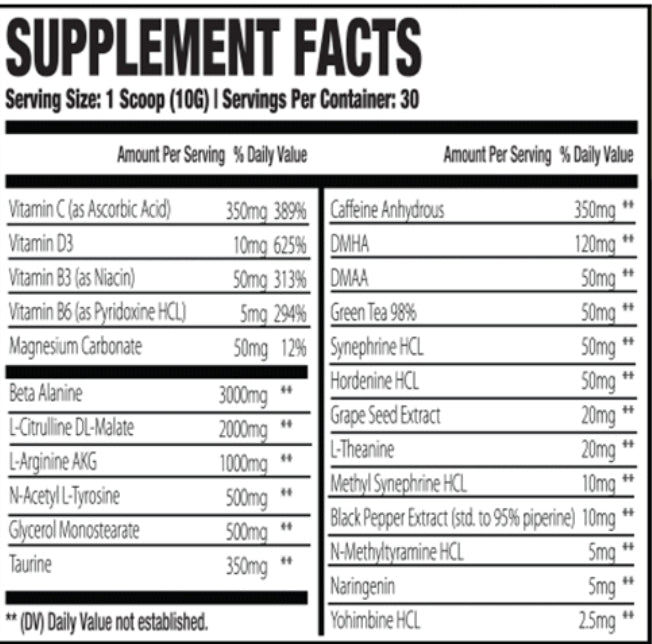 Firestorm Global Supremacy Pre-workout